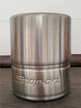 Snap-on Socket Stainless Steel Can Koozie - Silver